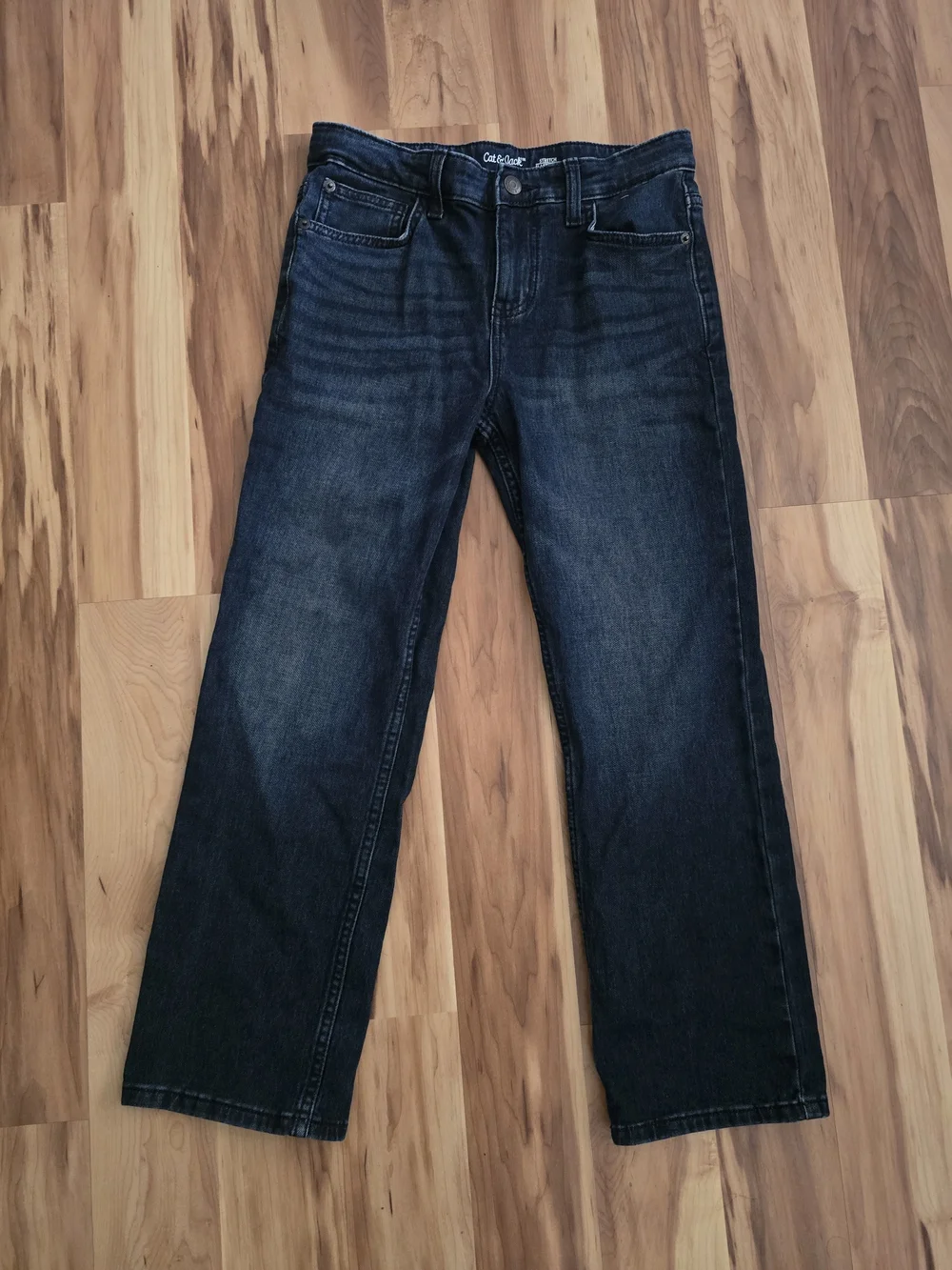 Cat & Jack Boys Dark Blue Relaxed Straight Jeans